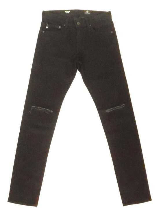Ag Adriano Goldschmied Other - New Men's AG THE DYLAN Slim Skinny Black Jeans Distressed Ripped Knees 28 x 32